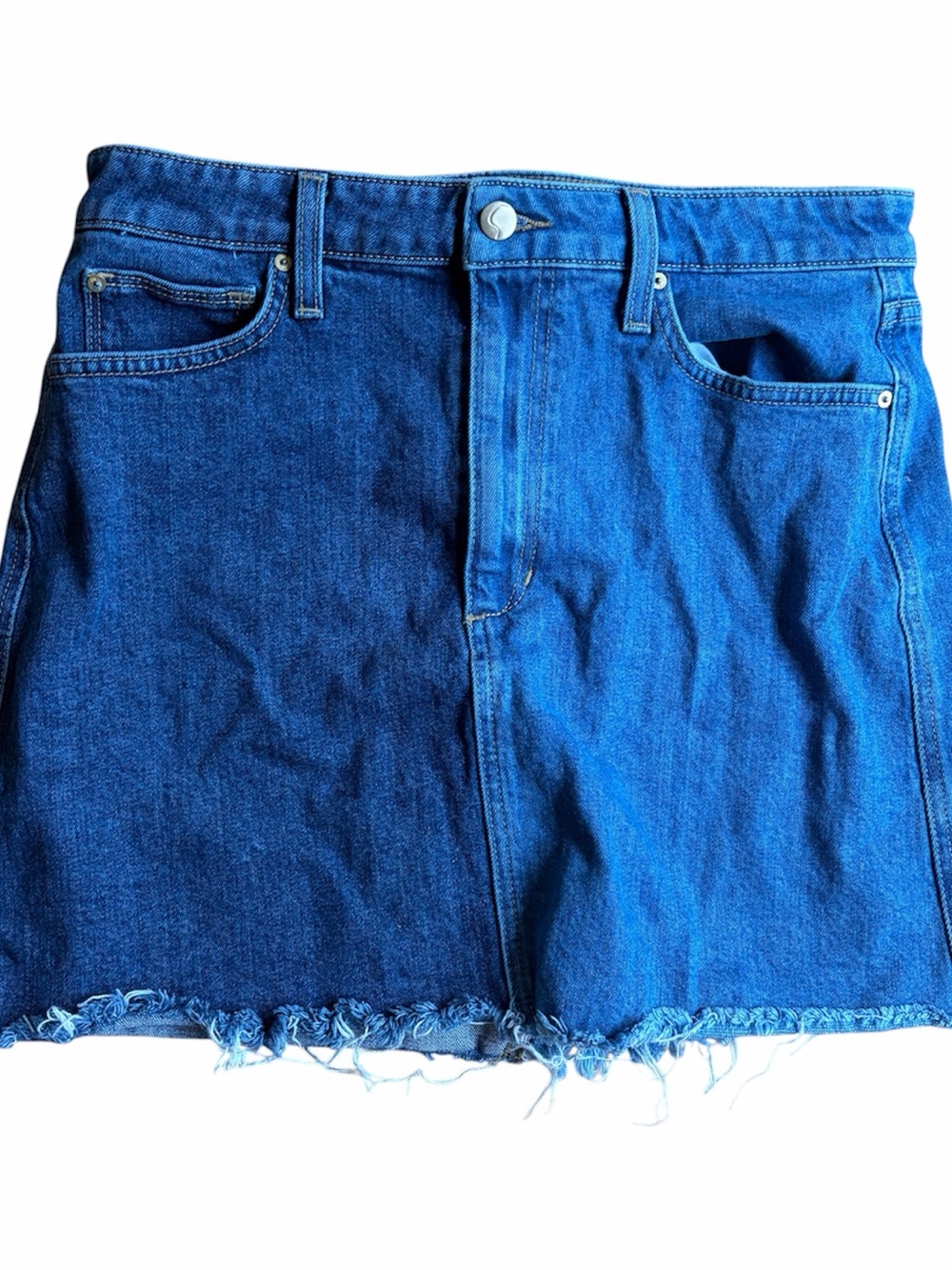 Joe’s Jeans Women’s Bella Two Tone Blue Navy Denim Mini Skirt High Rise Size 30